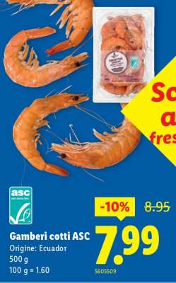Gamberi cotti ASC
