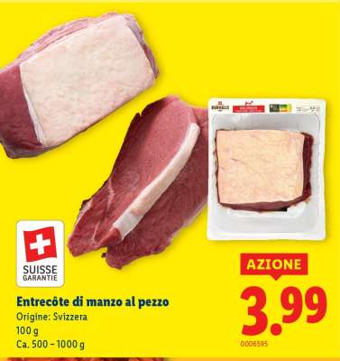 Entrecôte di manzo al pezzo