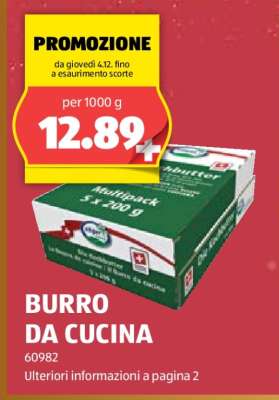 Burro da cucina
