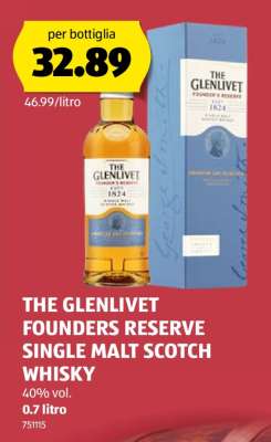THE GLENLIVET FOUNDERS RESERVE SINGLE MALT SCOTCH WHISKY