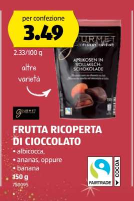 FRUTTA RICOPERTA DI CIOCCOLATO