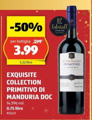 EXQUISITE COLLECTION PRIMITIVO DI MANDURIA DOC