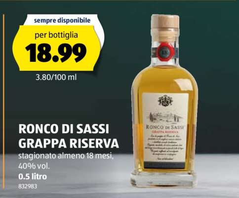 RONCO DI SASSI GRAPPA RISERVA