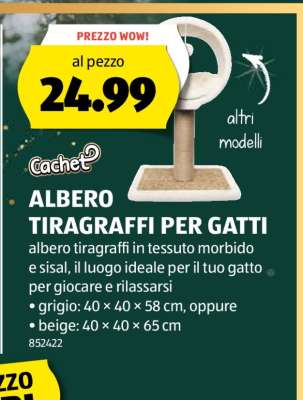 ALBERO TIRAGRAFFI PER GATTI