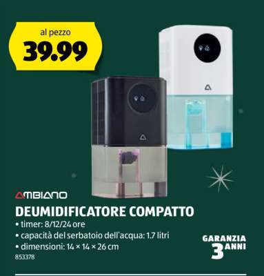 DEUMIDIFICATORE COMPATTO