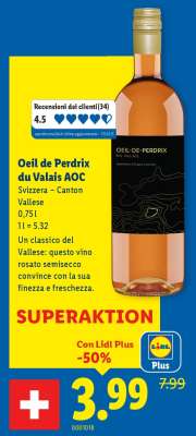 Oeil de Perdrix du Valais AOC