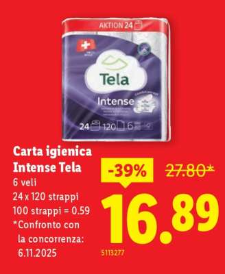 Carta igienica Intense Tela