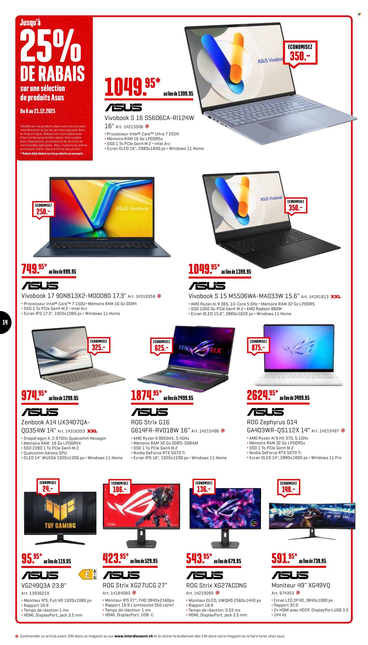 Volantino Interdiscount - 8.12.2025 - 21.12.2025. Pagina 14. Pagina 14