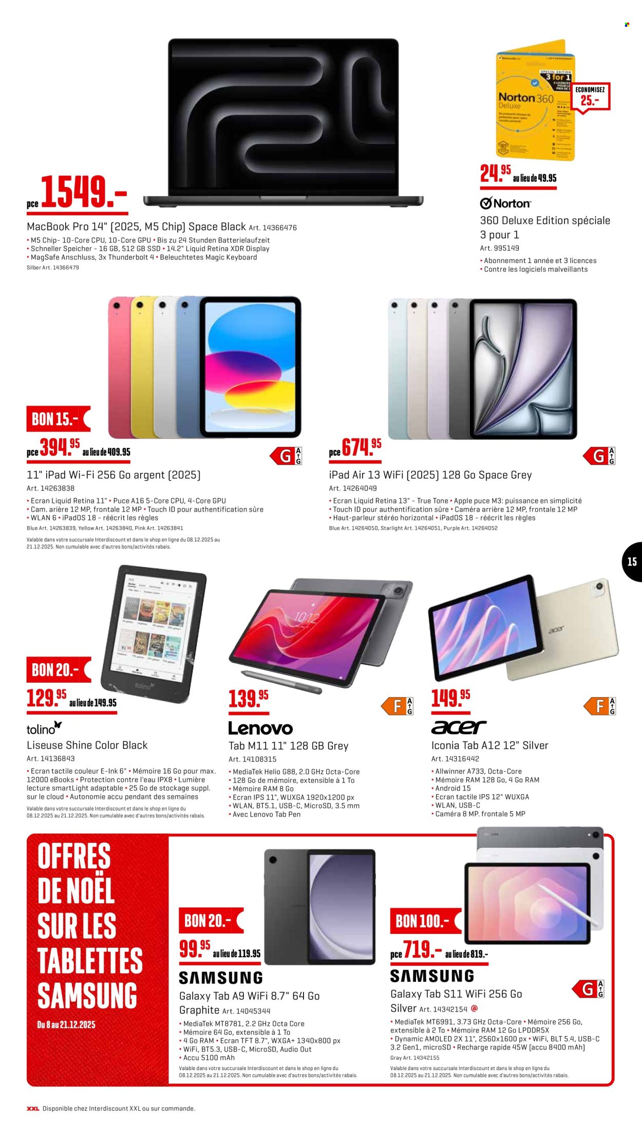 Volantino Interdiscount - 8.12.2025 - 21.12.2025. Pagina 15. Pagina 15