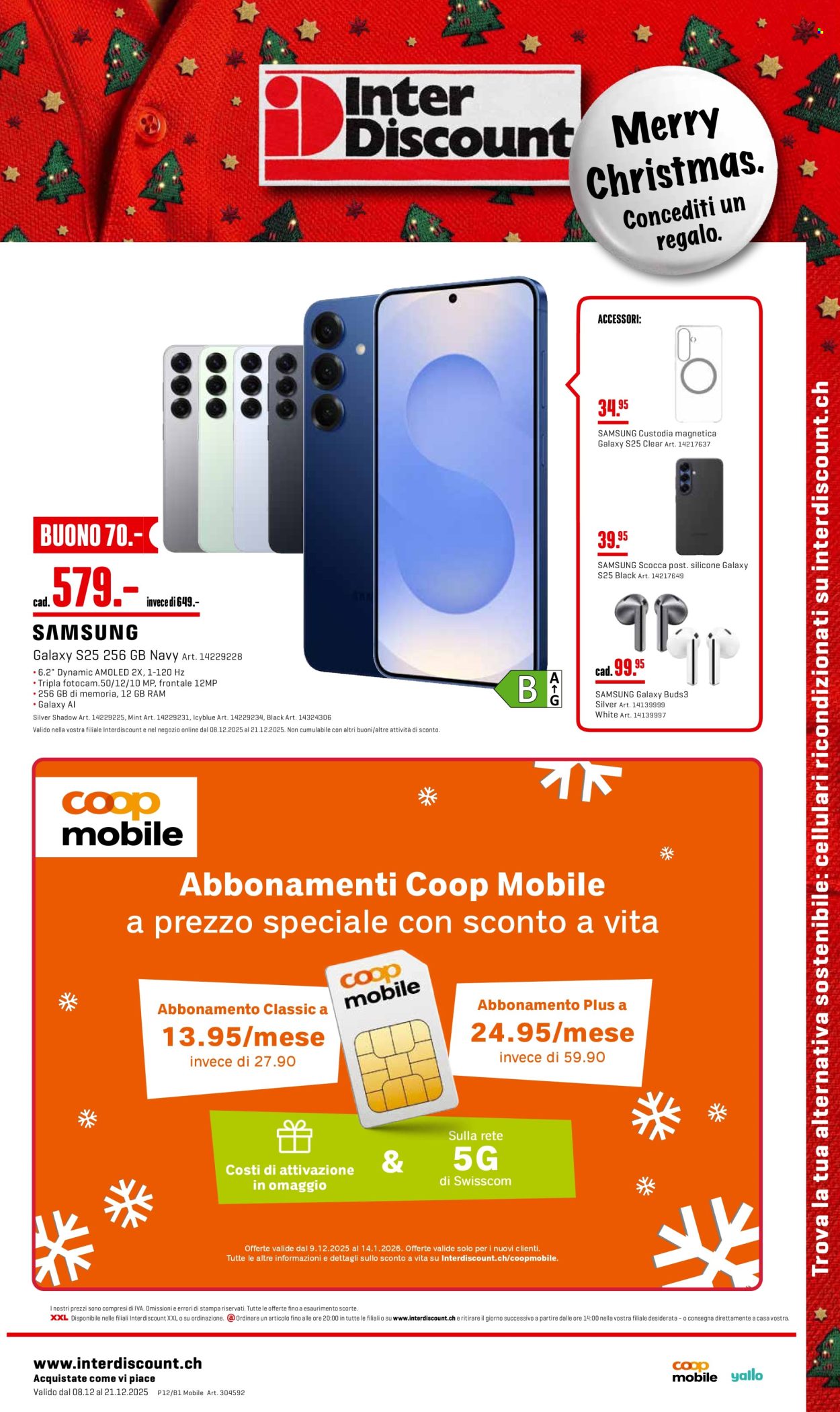 Volantino Interdiscount - 8.12.2025 - 21.12.2025. Pagina 1. Pagina 1