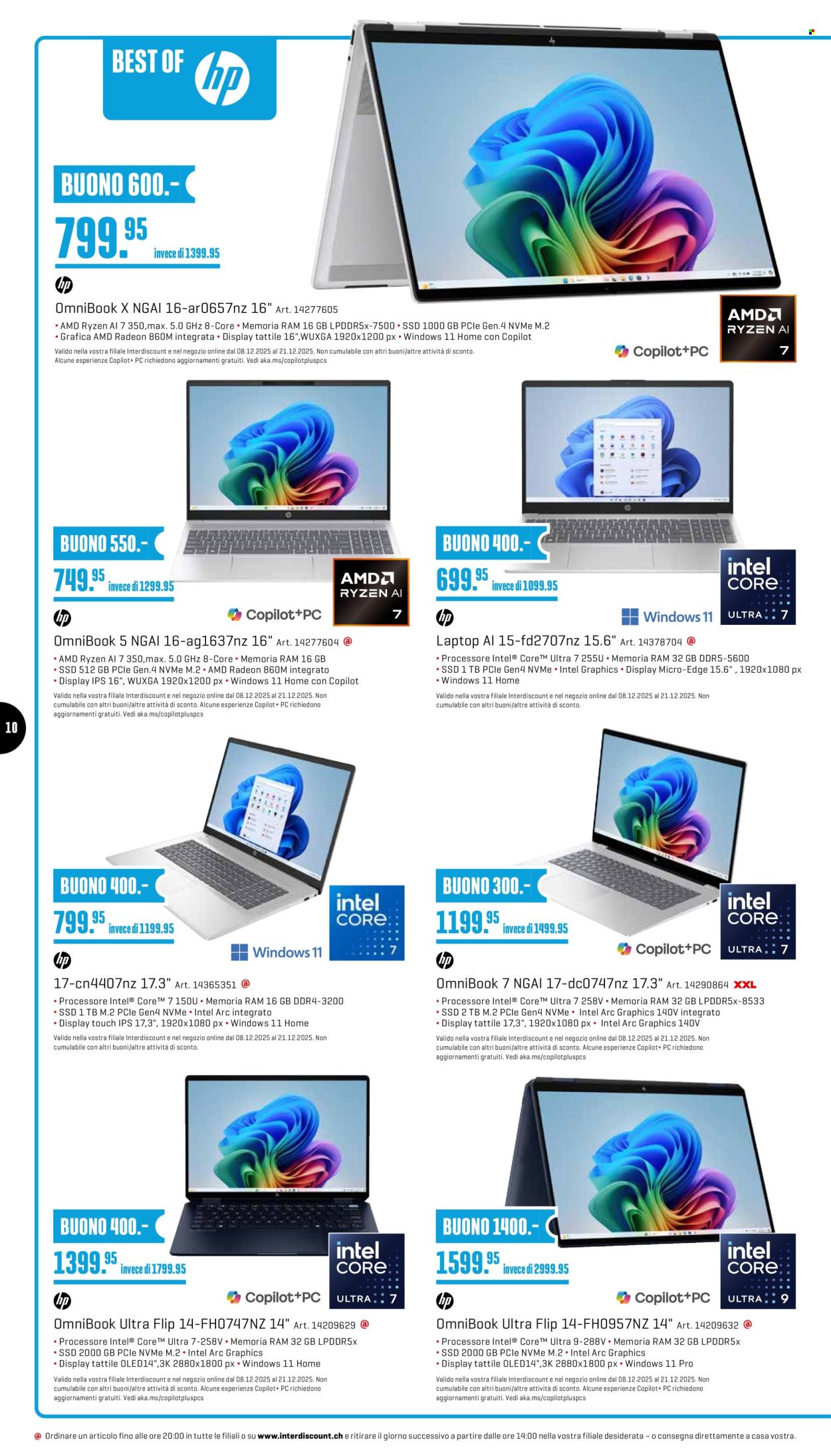 Volantino Interdiscount - 8.12.2025 - 21.12.2025. Pagina 10. Pagina 10
