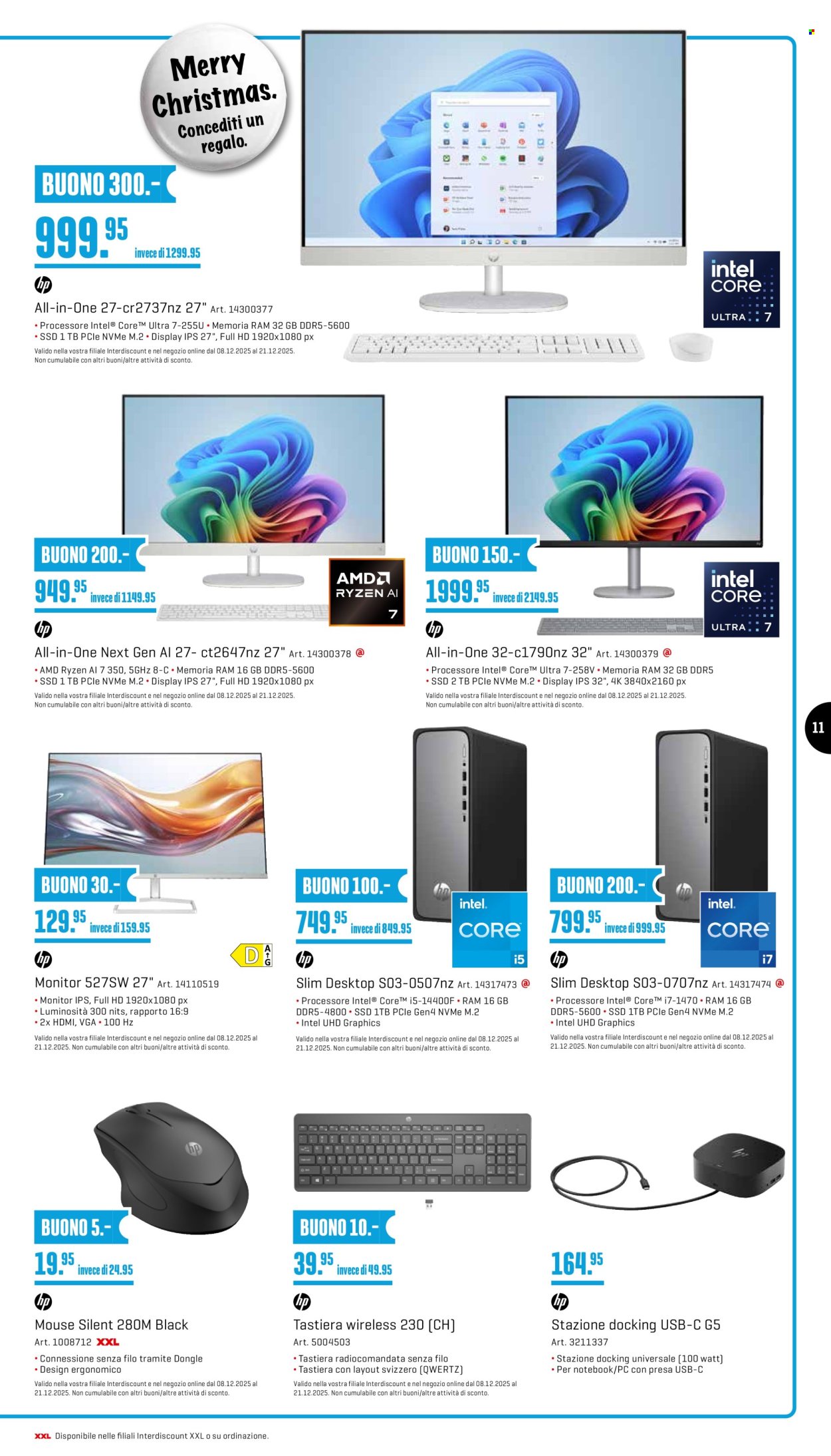 Volantino Interdiscount - 8.12.2025 - 21.12.2025. Pagina 11. Pagina 11