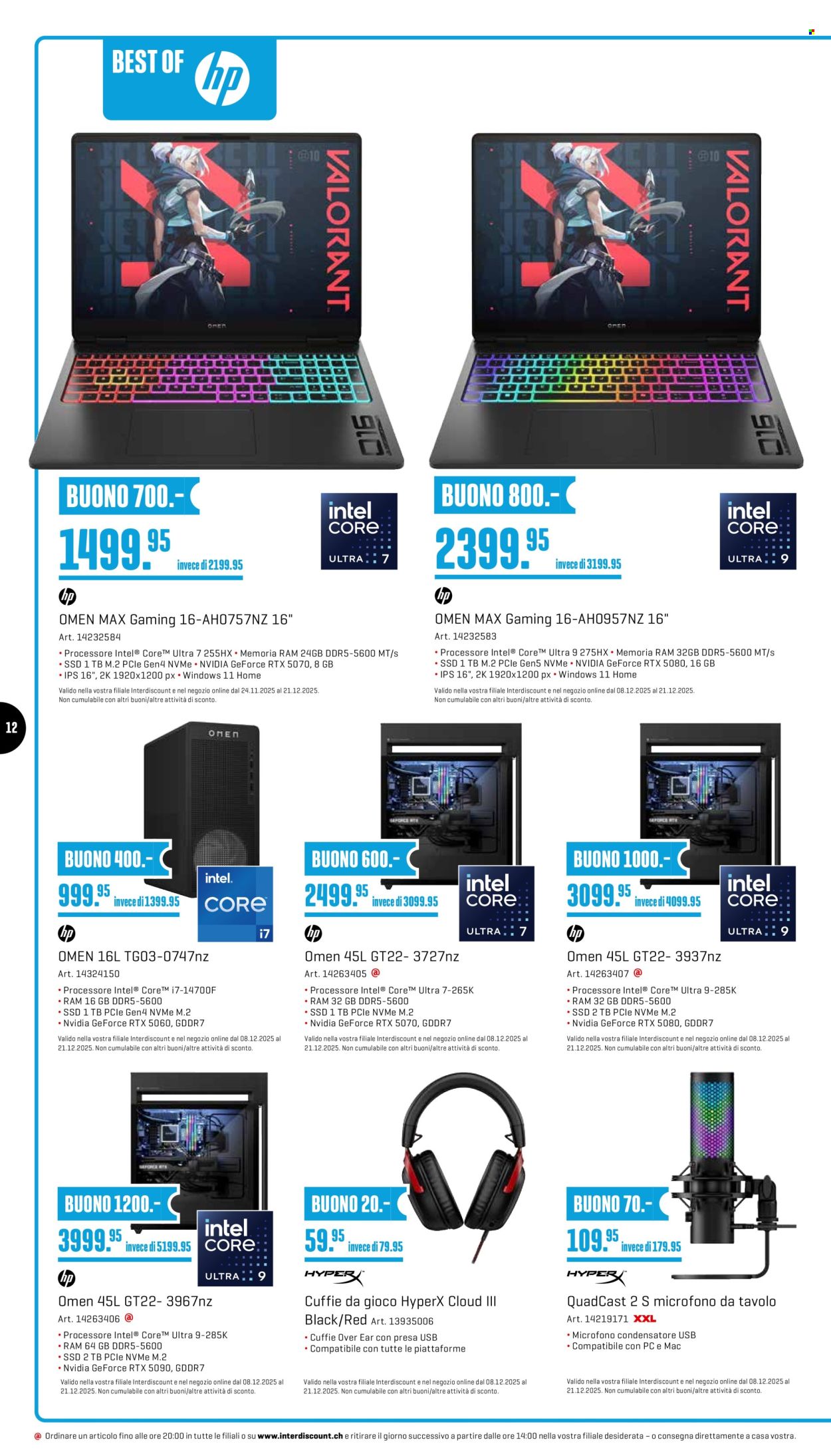 Volantino Interdiscount - 8.12.2025 - 21.12.2025. Pagina 12. Pagina 12