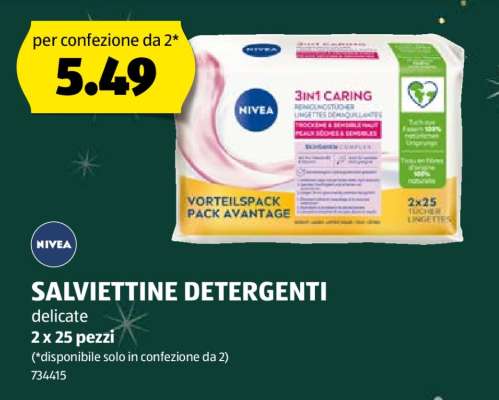 NIVEA SALVIETTINE DETERGENTI