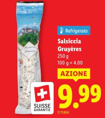 Salsiccia Gruyères