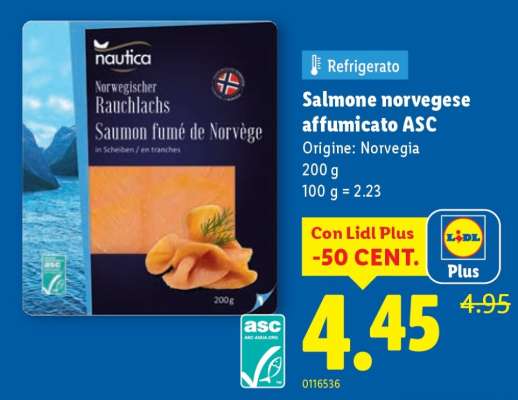 Salmone norvegese affumicato ASC