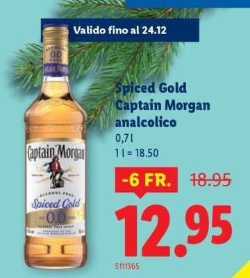Spiced Gold Captain Morgan analcolico