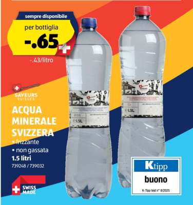 Acqua minerale svizzera