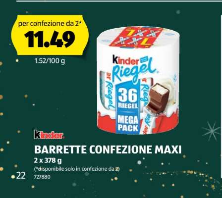 Kinder BARRETTE CONFEZIONE MAXI