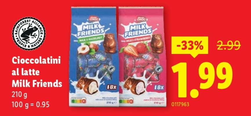 Cioccolatini al latte Milk Friends