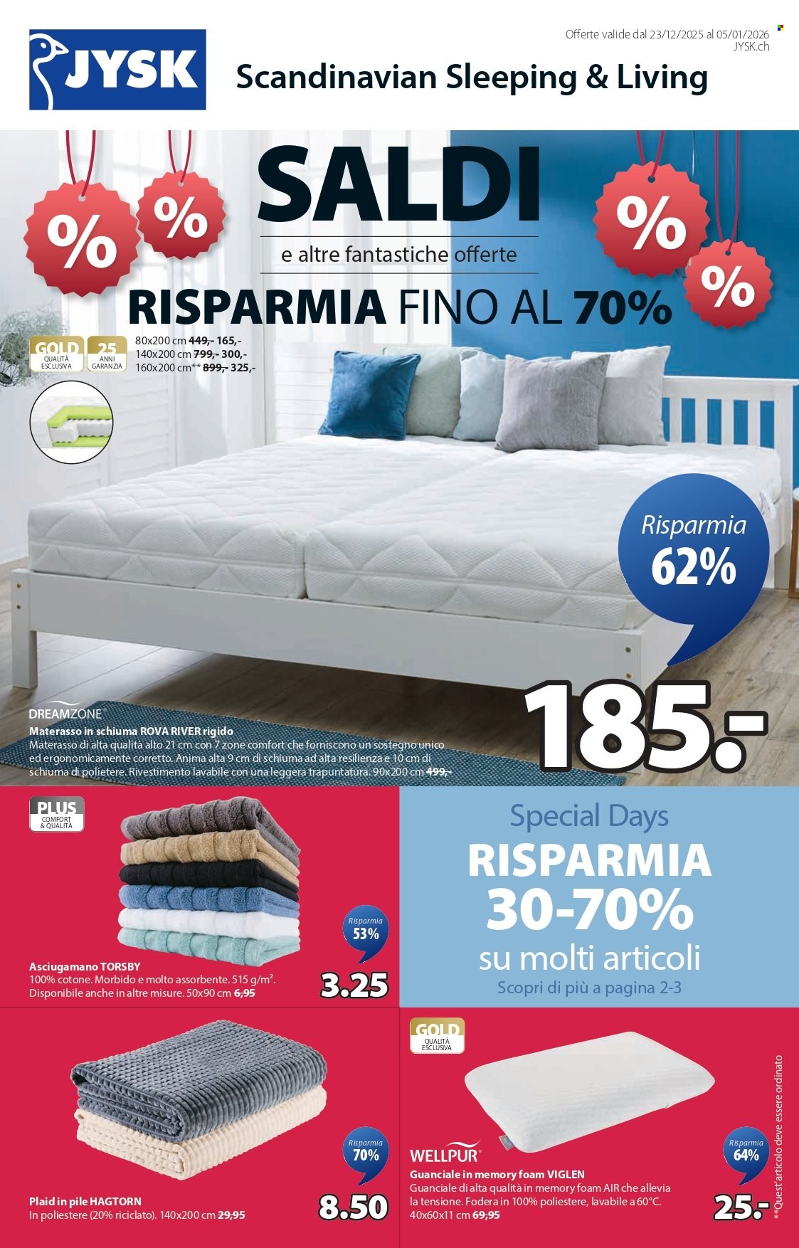 Volantino JYSK - 23.12.2025 - 5.1.2026. Pagina 1. Pagina 1