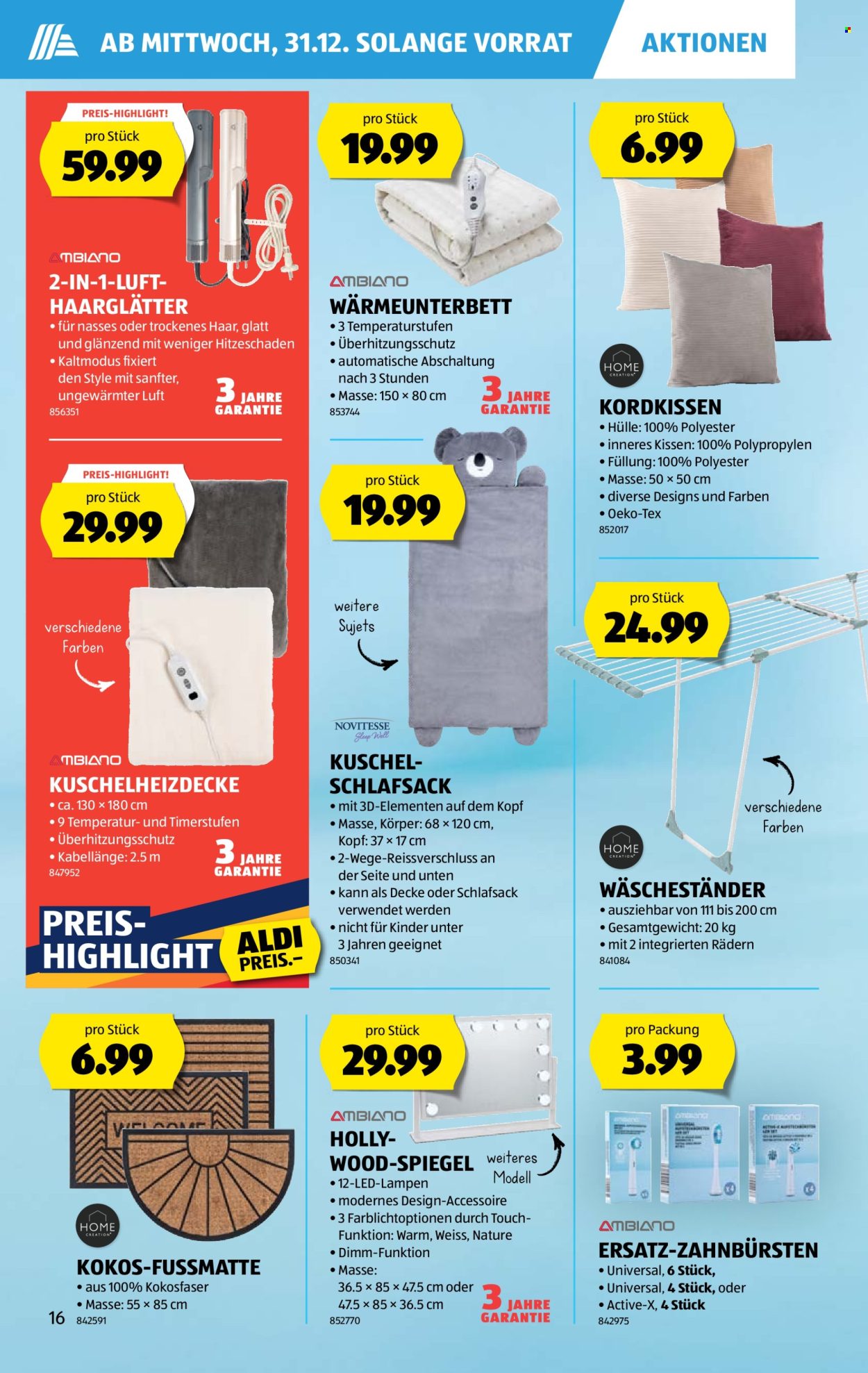 Volantino Aldi - 31.12.2025 - 7.1.2026. Pagina 16. Pagina 16