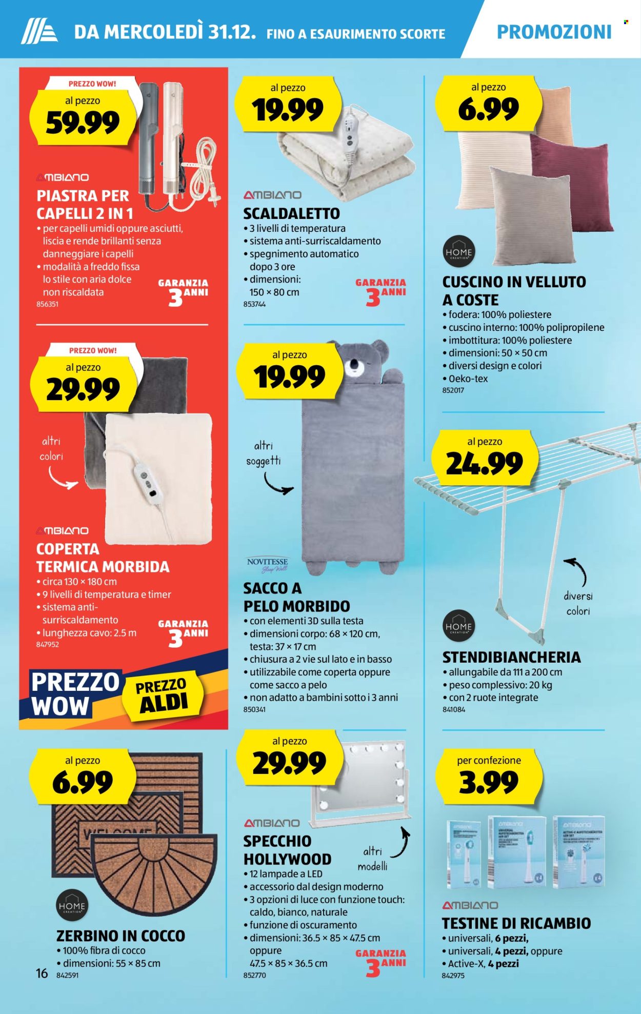 Volantino Aldi - 31.12.2025 - 7.1.2026. Pagina 16. Pagina 16
