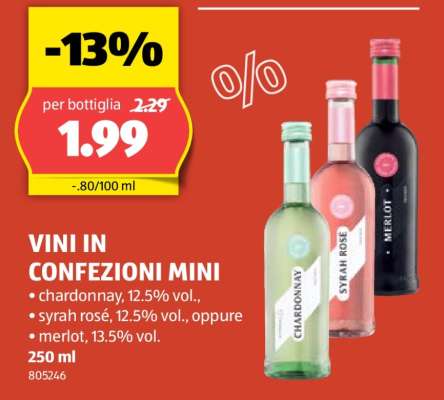 VINI IN CONFEZIONI MINI