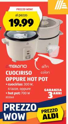 AMBIANO CUOCIRISO OPPURE HOT POT