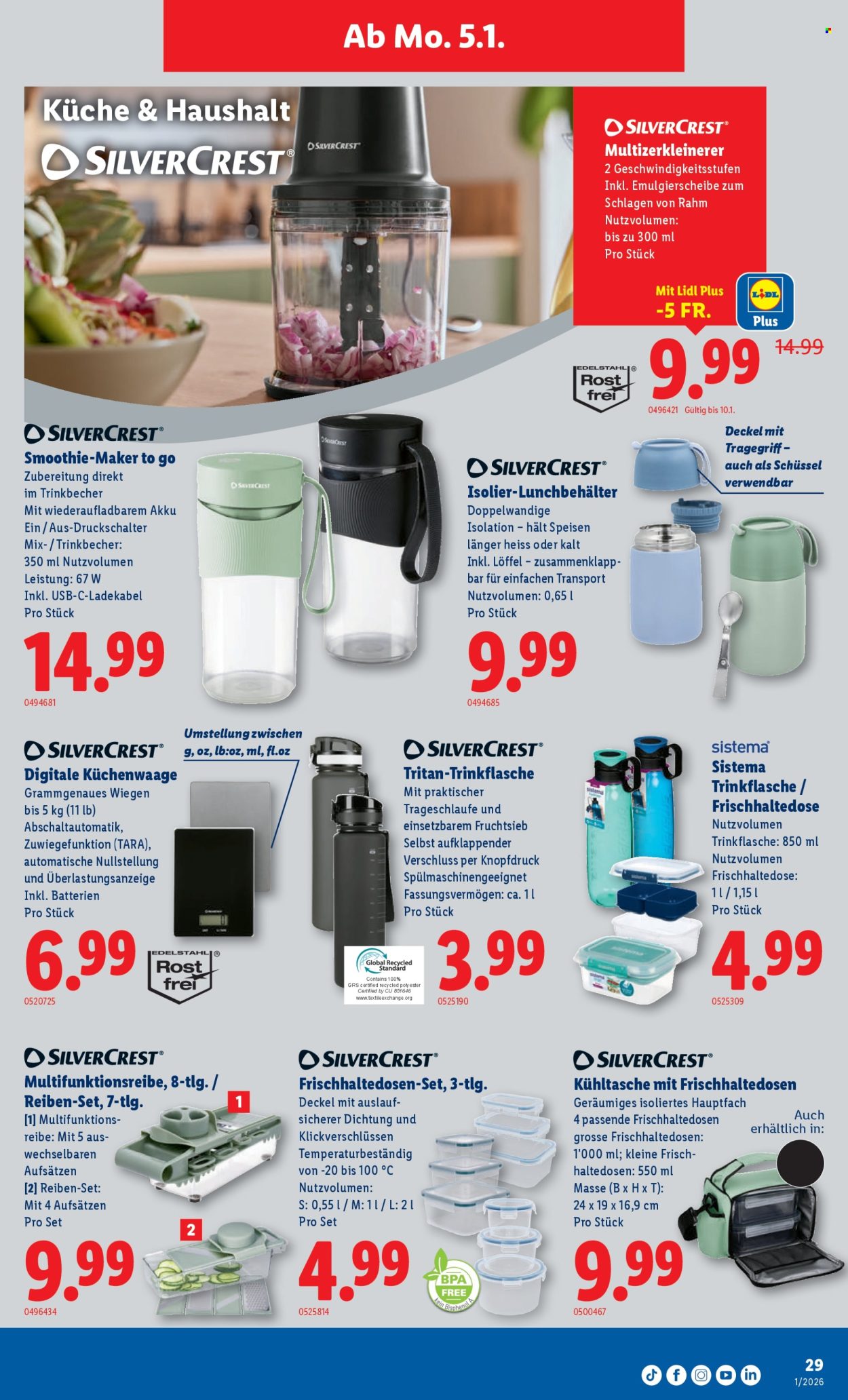 Volantino Lidl - 31.12.2025 - 7.1.2026. Pagina 29. Pagina 29