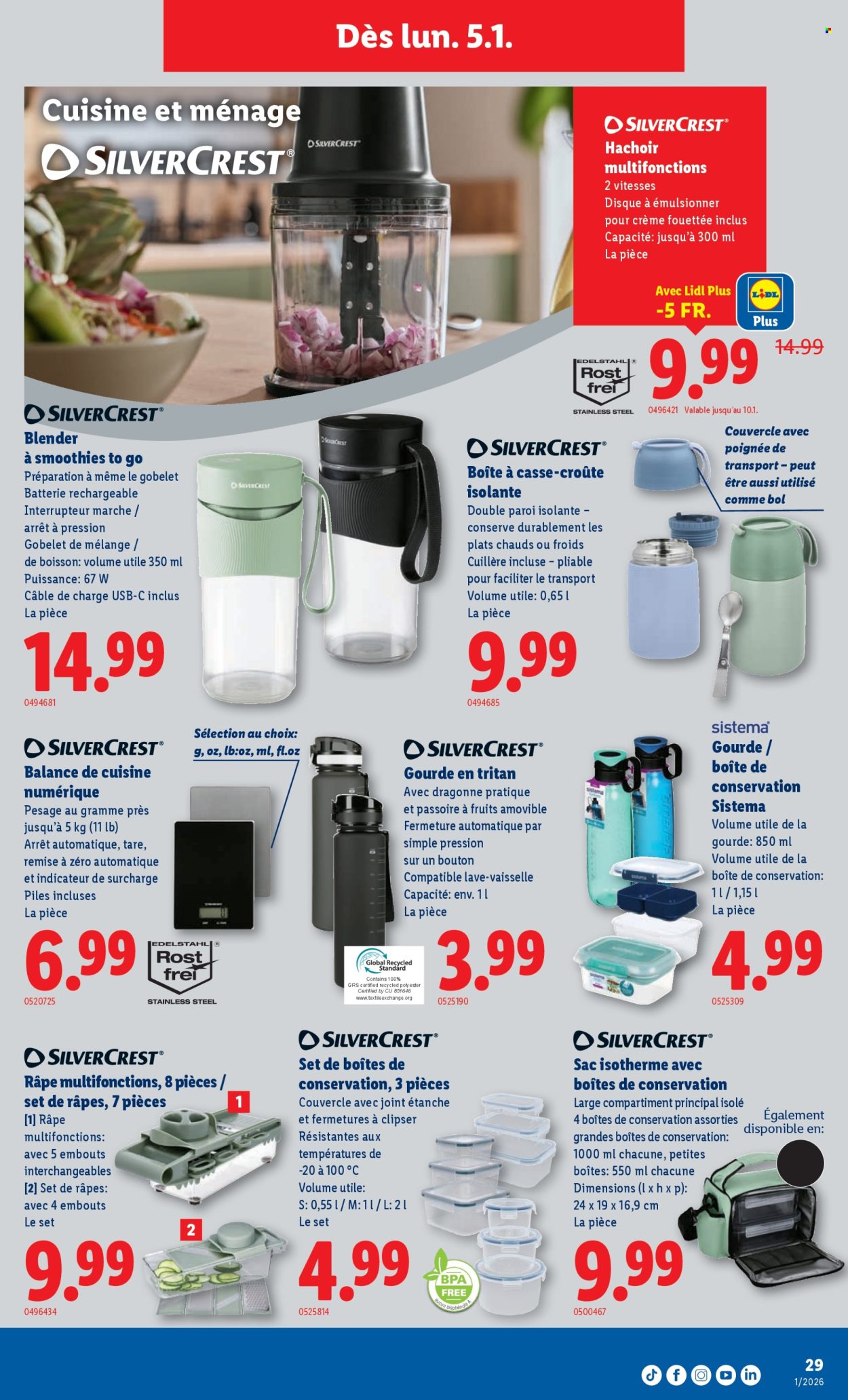 Volantino Lidl - 31.12.2025 - 7.1.2026. Pagina 29. Pagina 29