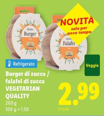 Burger di zucca / falafel di zucca