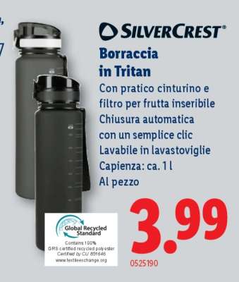 SilverCrest Borraccia in Tritan