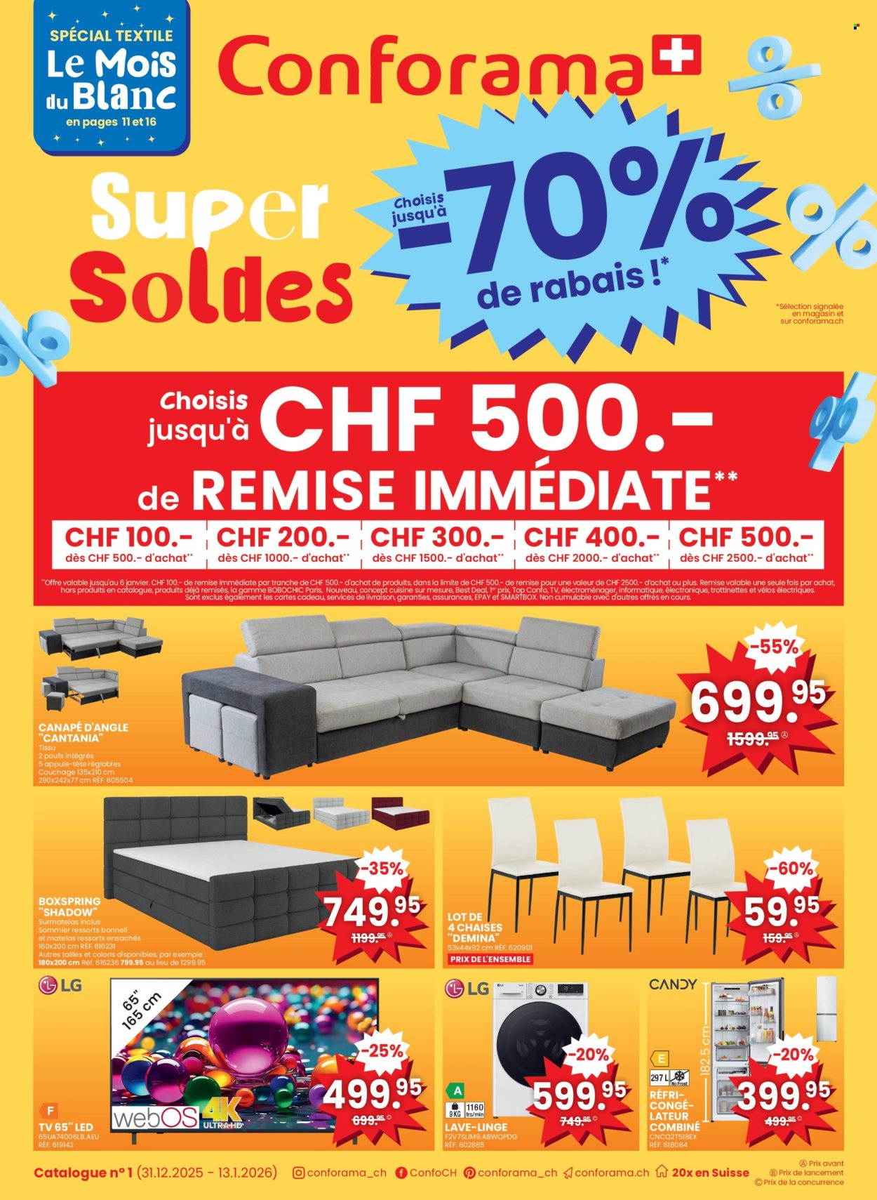 Volantino Conforama - 31.12.2025 - 13.1.2026. Pagina 1. Pagina 1