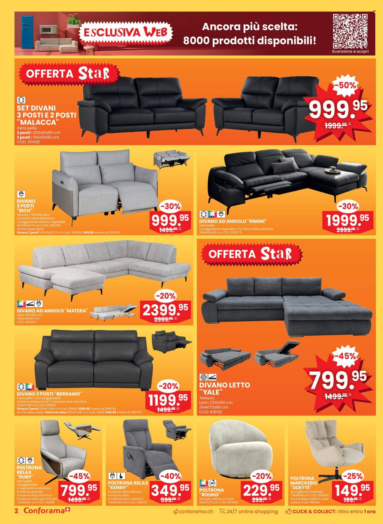Volantino Conforama - 31.12.2025 - 13.1.2026. Pagina 2. Pagina 2
