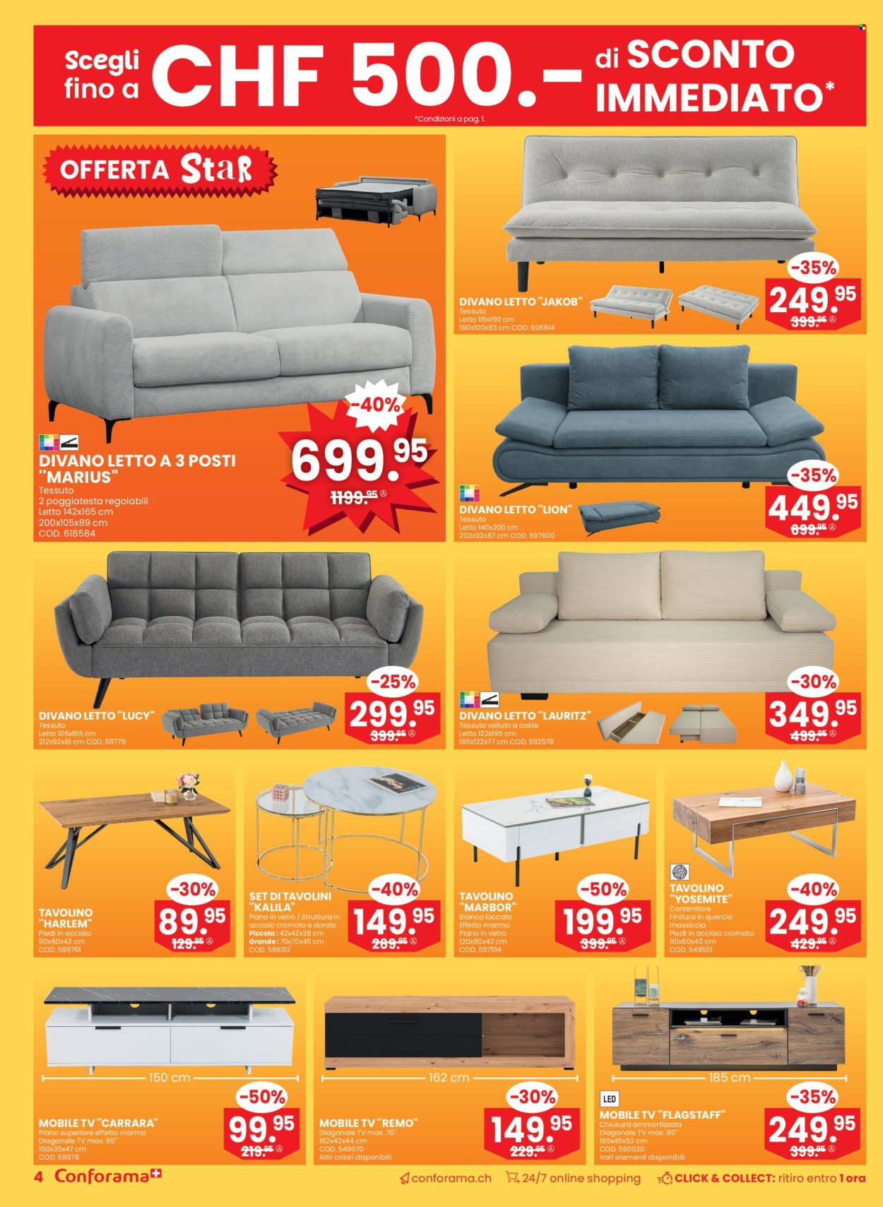 Volantino Conforama - 31.12.2025 - 13.1.2026. Pagina 4. Pagina 4