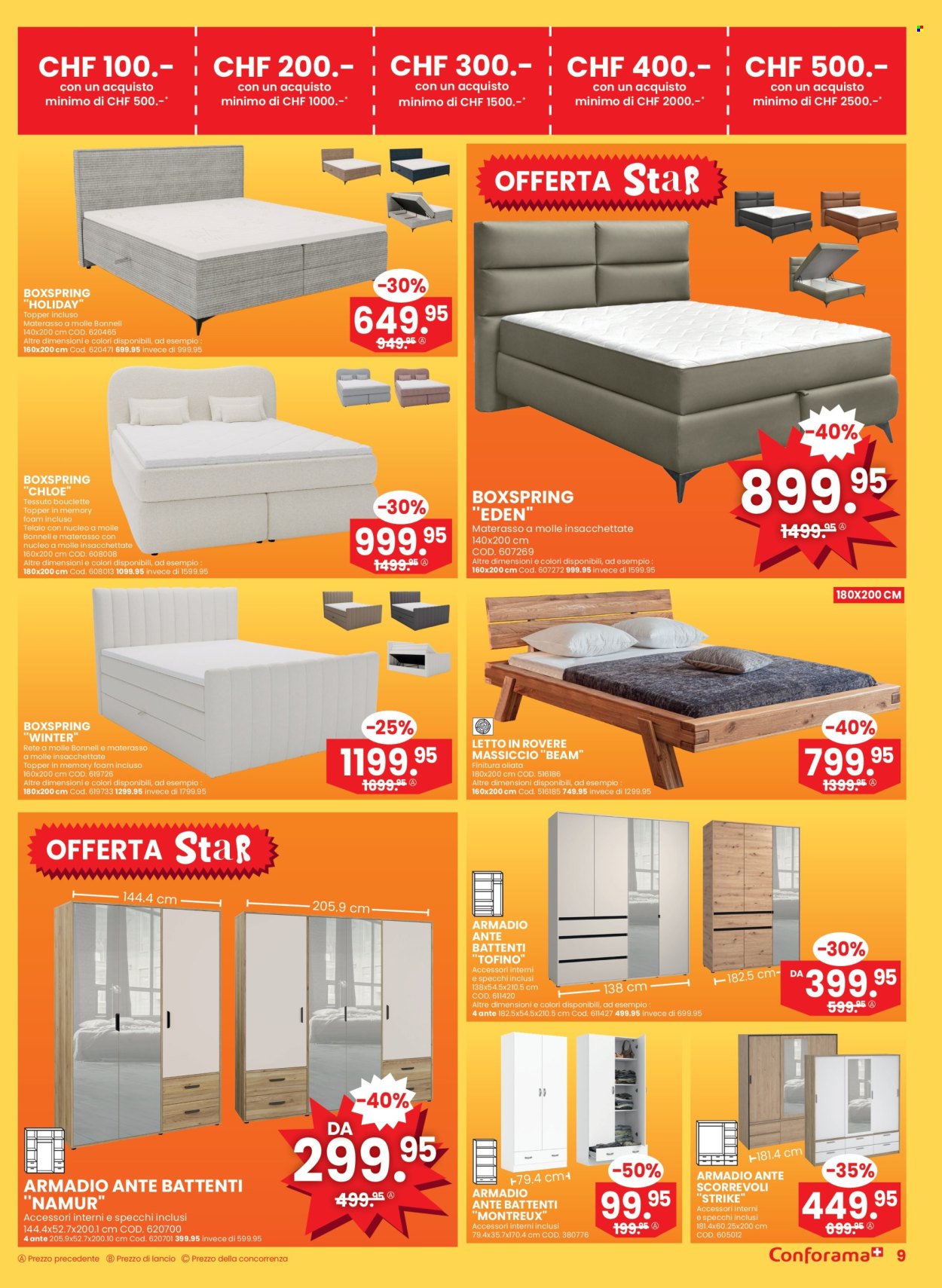 Volantino Conforama - 31.12.2025 - 13.1.2026. Pagina 9. Pagina 9