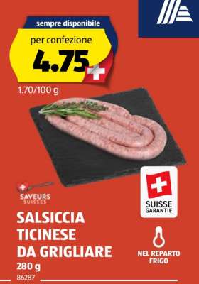 Salsiccia Ticinese da Grigliare