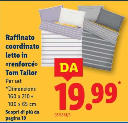 Raffinato coordinato letto in «renforcé» Tom Tailor