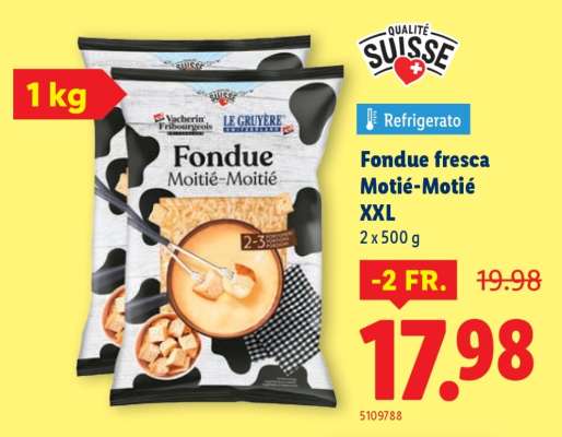 Fondue fresca Moitié-Moitié XXL