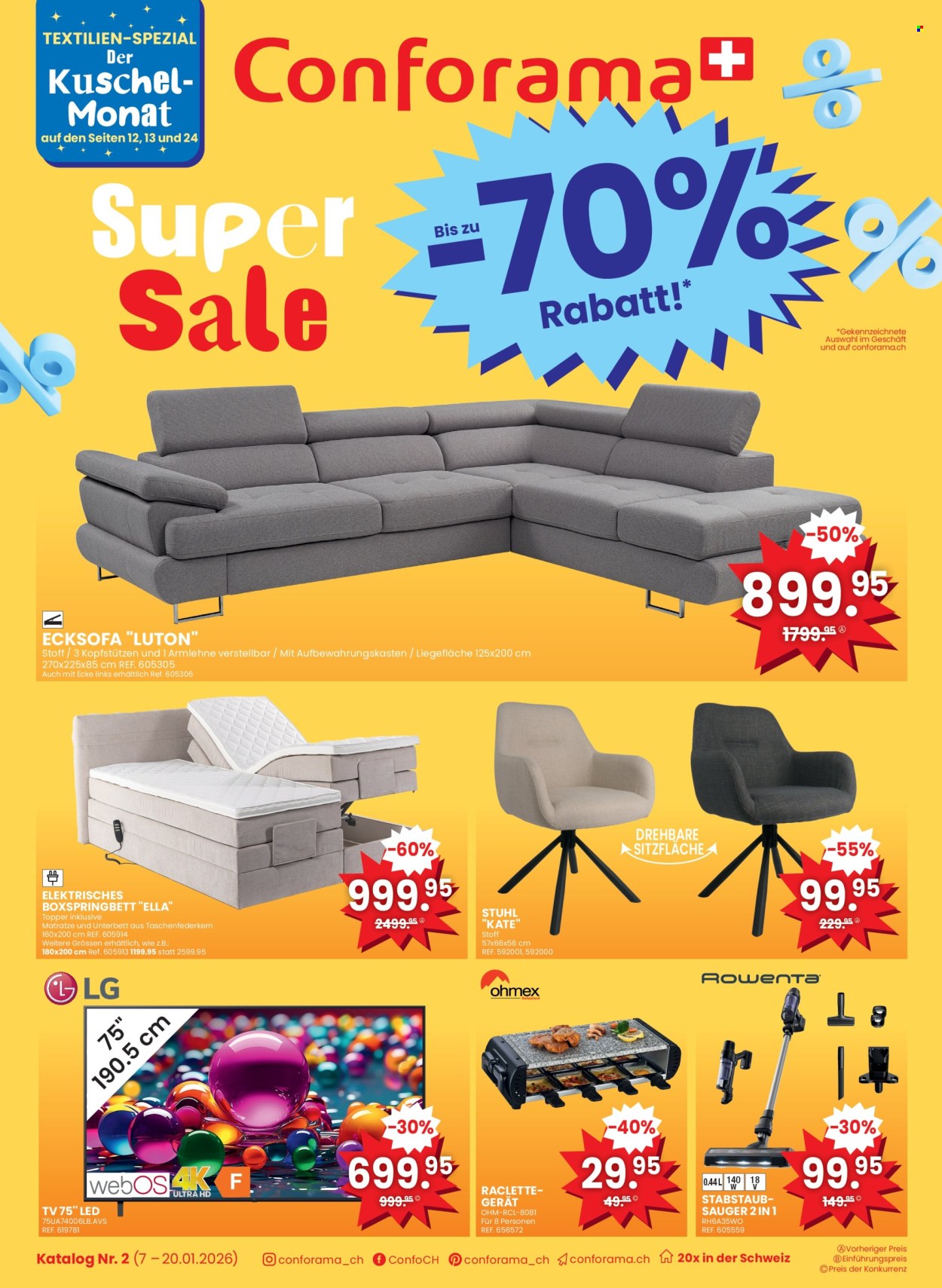 Volantino Conforama - 7.1.2026 - 20.1.2026. Pagina 1. Pagina 1