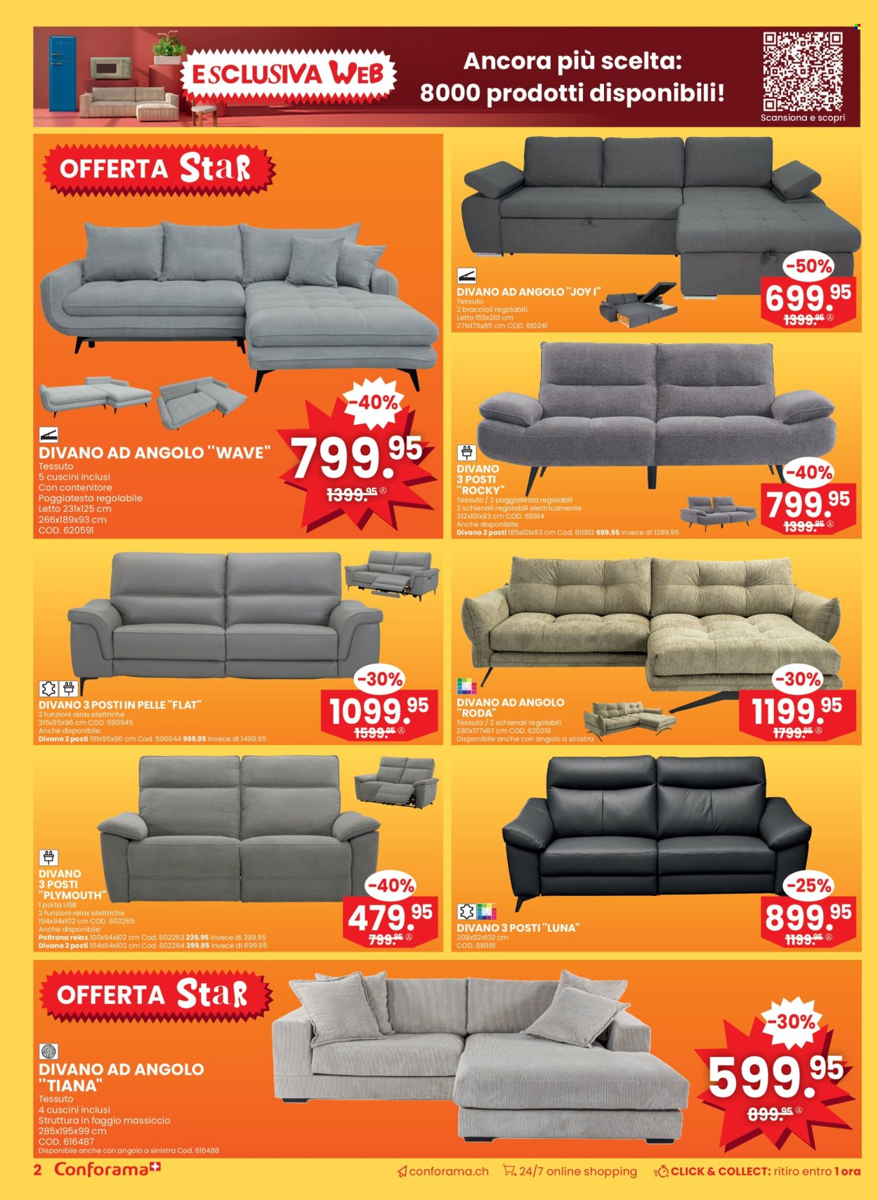 Volantino Conforama - 7.1.2026 - 20.1.2026. Pagina 2. Pagina 2