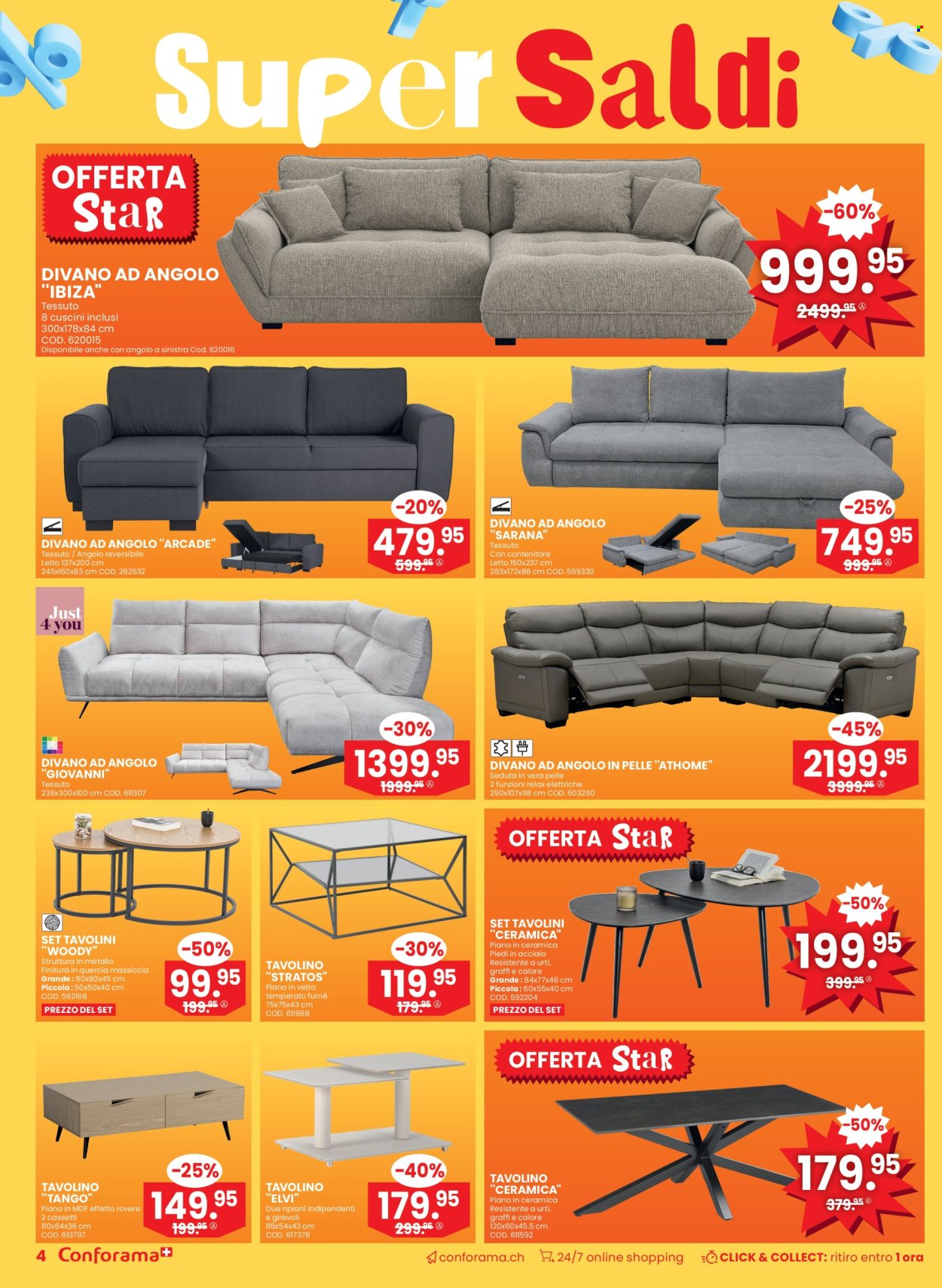 Volantino Conforama - 7.1.2026 - 20.1.2026. Pagina 4. Pagina 4
