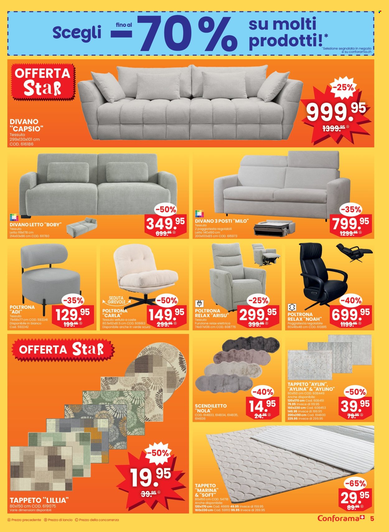 Volantino Conforama - 7.1.2026 - 20.1.2026. Pagina 5. Pagina 5