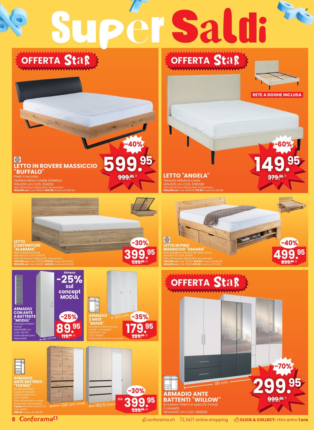 Volantino Conforama - 7.1.2026 - 20.1.2026. Pagina 8. Pagina 8