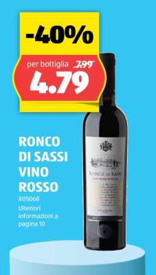 RONCO DI SASSI VINO ROSSO