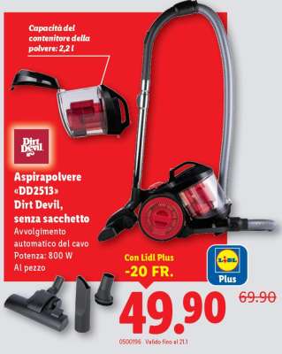 Aspirapolvere «DD2513» Dirt Devil