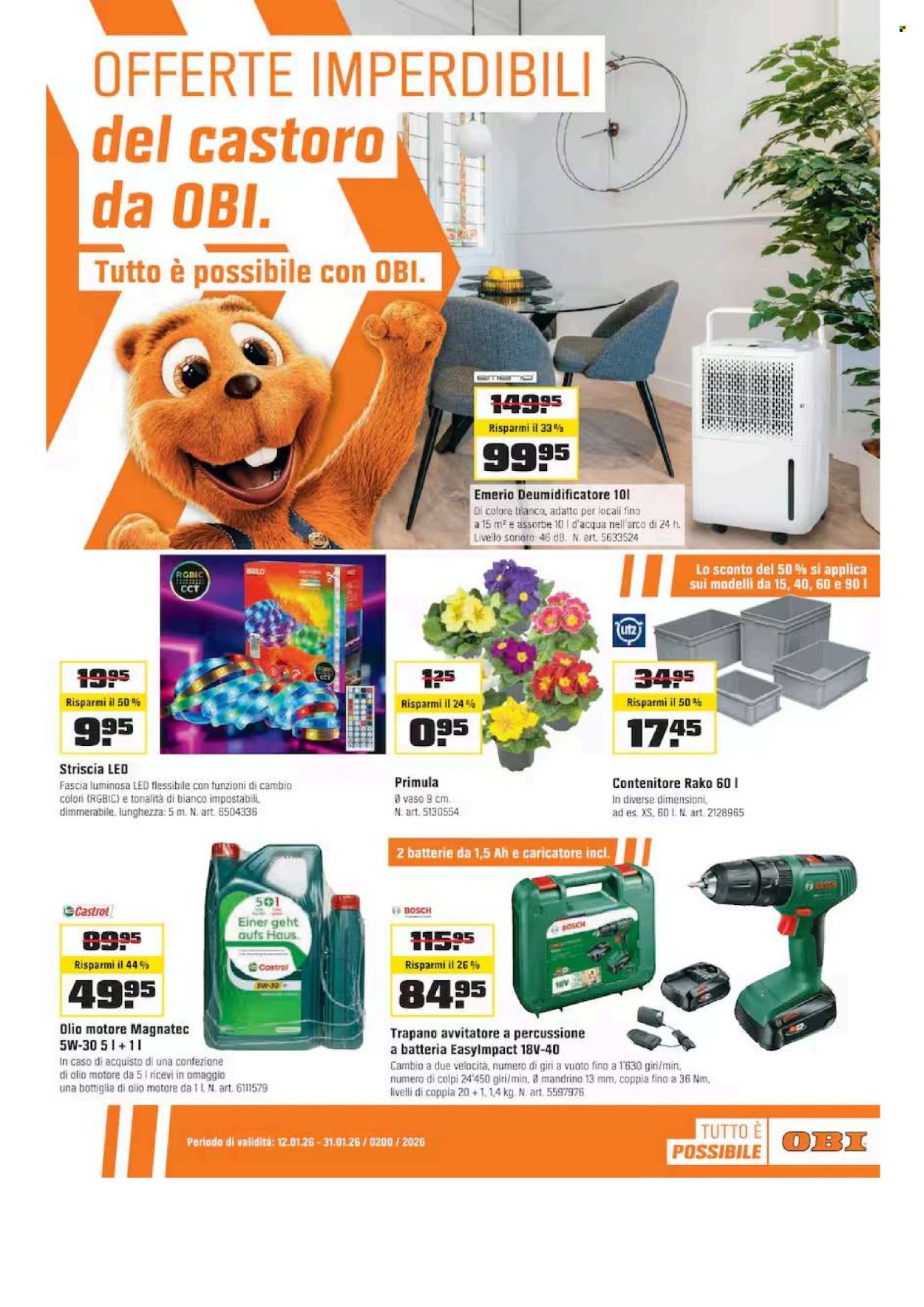 Volantino OBI - 11.1.2026 - 31.1.2026. Pagina 1. Pagina 1