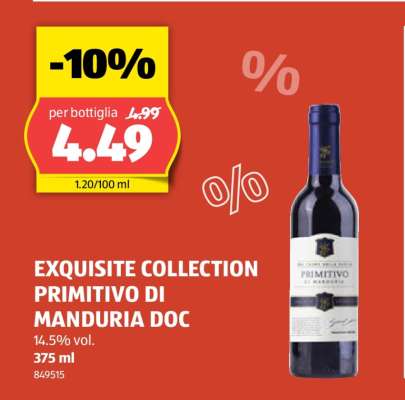 EXQUISITE COLLECTION PRIMITIVO DI MANDURIA DOC