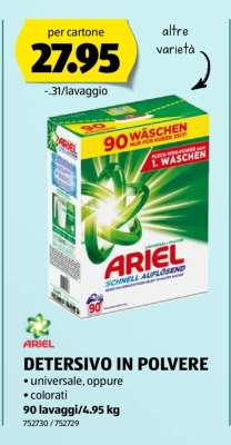 ARIEL DETERSIVO IN POLVERE